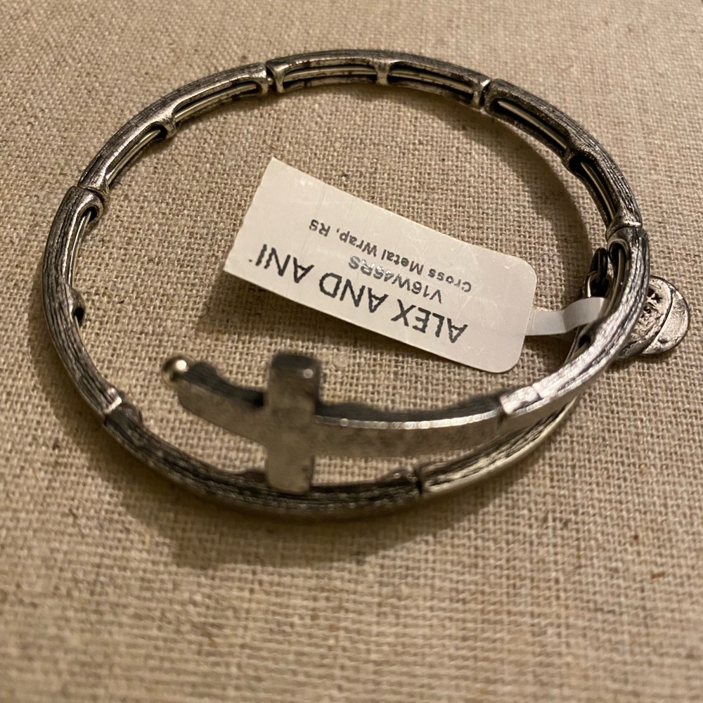 Alex and Ani Metallic Cross Bangle - Picture 1 of 3